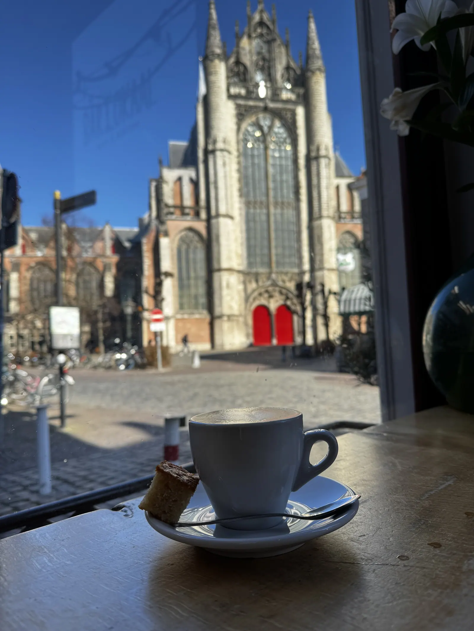 Terrace of Bar Lokaal on the Hartesteeg in Leiden Terrace of Bar Lokaal on the Hartesteeg in Leiden