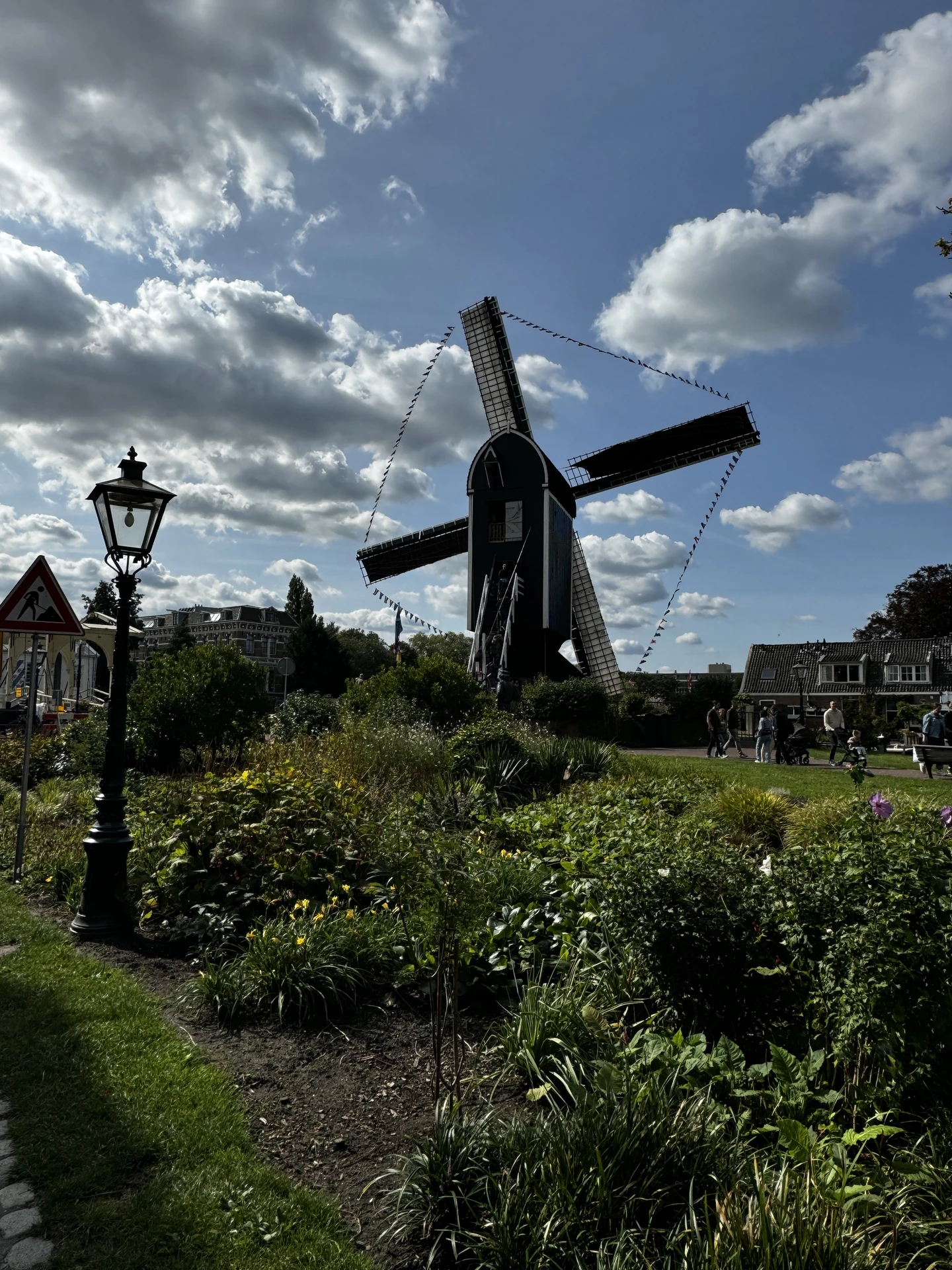 Galgewater in Leiden — canal with historic quays: The Galgewater is the wide stretch of water on the west side of the old town